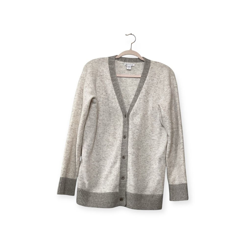 Womens Athleta Westoake Merino wool blend cardigan sweater, size small